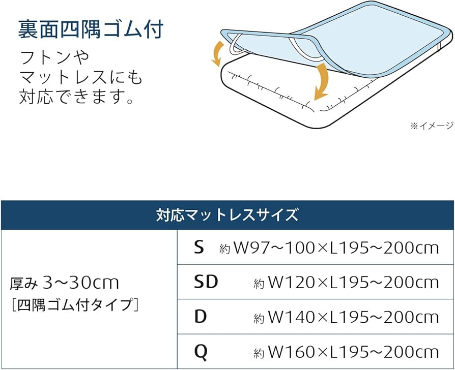 Amazon｜テンピュール(Tempur) 敷きパッド ブルー シングル アイス
